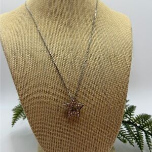 Woman’s Silver Star Pendant Necklace